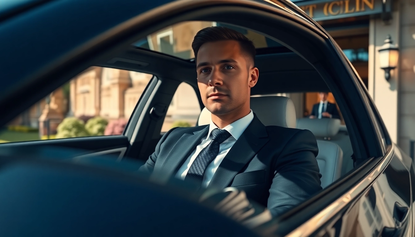 Enhance your travel with a private chauffeur London parked outside a luxury hotel.