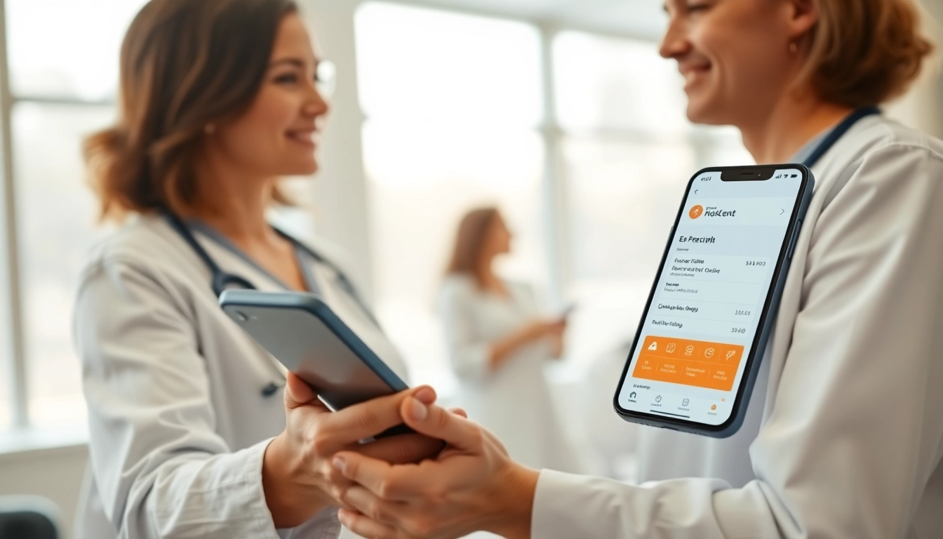 Showcasing advantages of using eprescription apps for patient engagement in a modern clinic.
